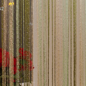 Thread curtains. Curtain with lurex 3mx2.8m. Door curtain. Window curtains window treatment Room divider curtain. Filament curtain. 2