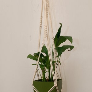Cotton Macrame Plant Hanger - 30 Inch Rustic Home Decor