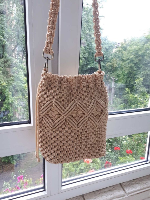 macrame crossbody bag