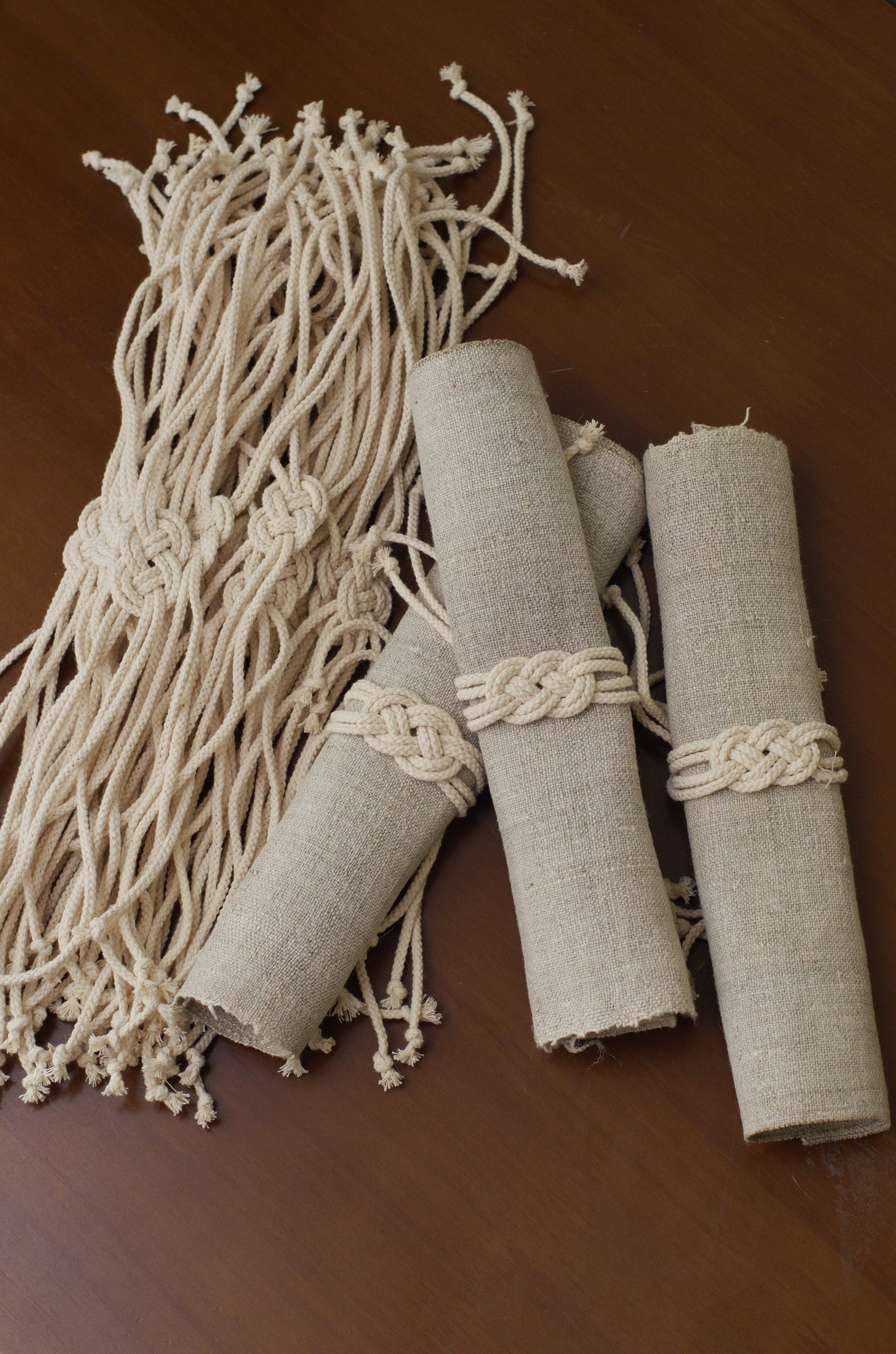 Cotten Rings Handmade Cotton Knot Napkin Rings: Rustic Wedding Table Decor - Etsy