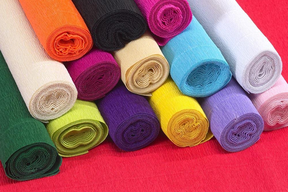 Italian Crepe Paper Roll, Wrapping paper, decor, Paper Craft Supplies…