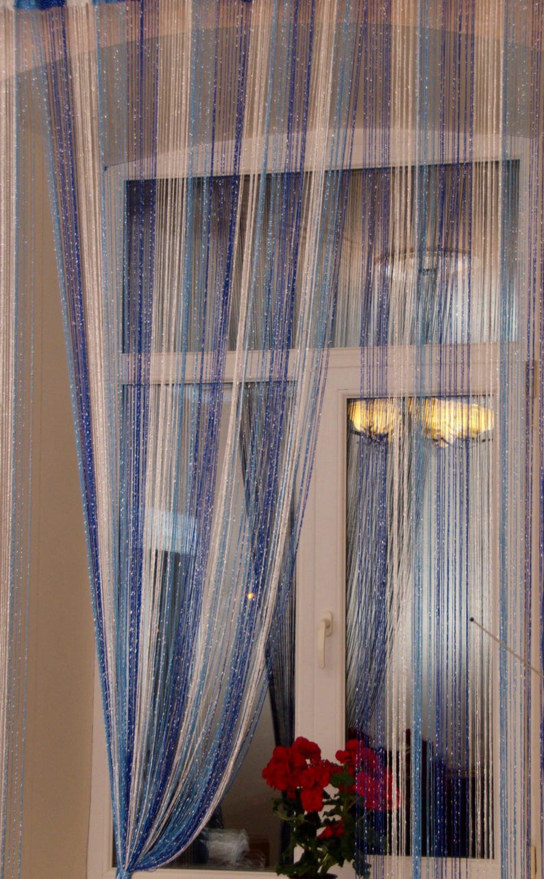 Thread curtains. Curtain with lurex 3mx2.8m. Door curtain. Window curtains window treatment Room divider curtain. Filament curtain. image 18
