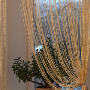 Thread Curtains. Curtain With Lurex 3mx2.8m. Door Curtain. Window ...