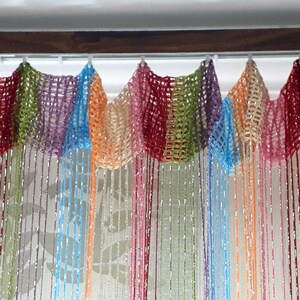 Thread curtains. Curtain with lurex 3mx2.8m. Door curtain. Window curtains window treatment Room divider curtain. Filament curtain. image 11