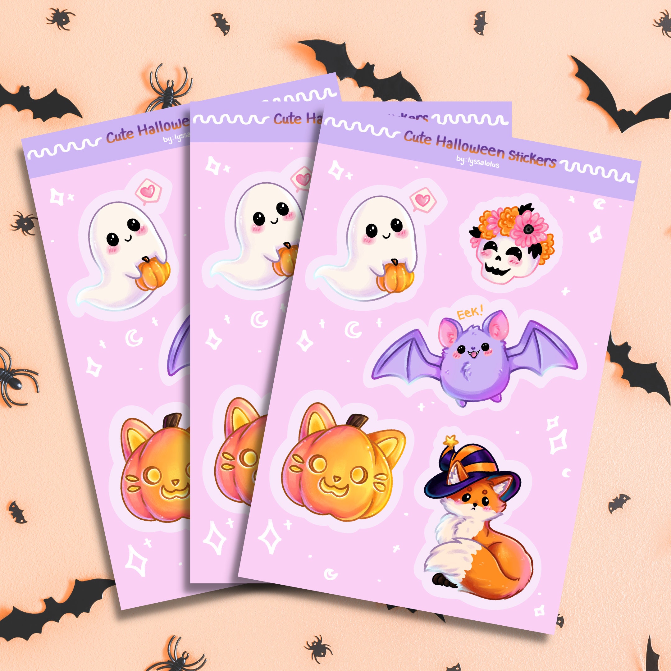 Spooky Cute Sticker Sheets - Etsy