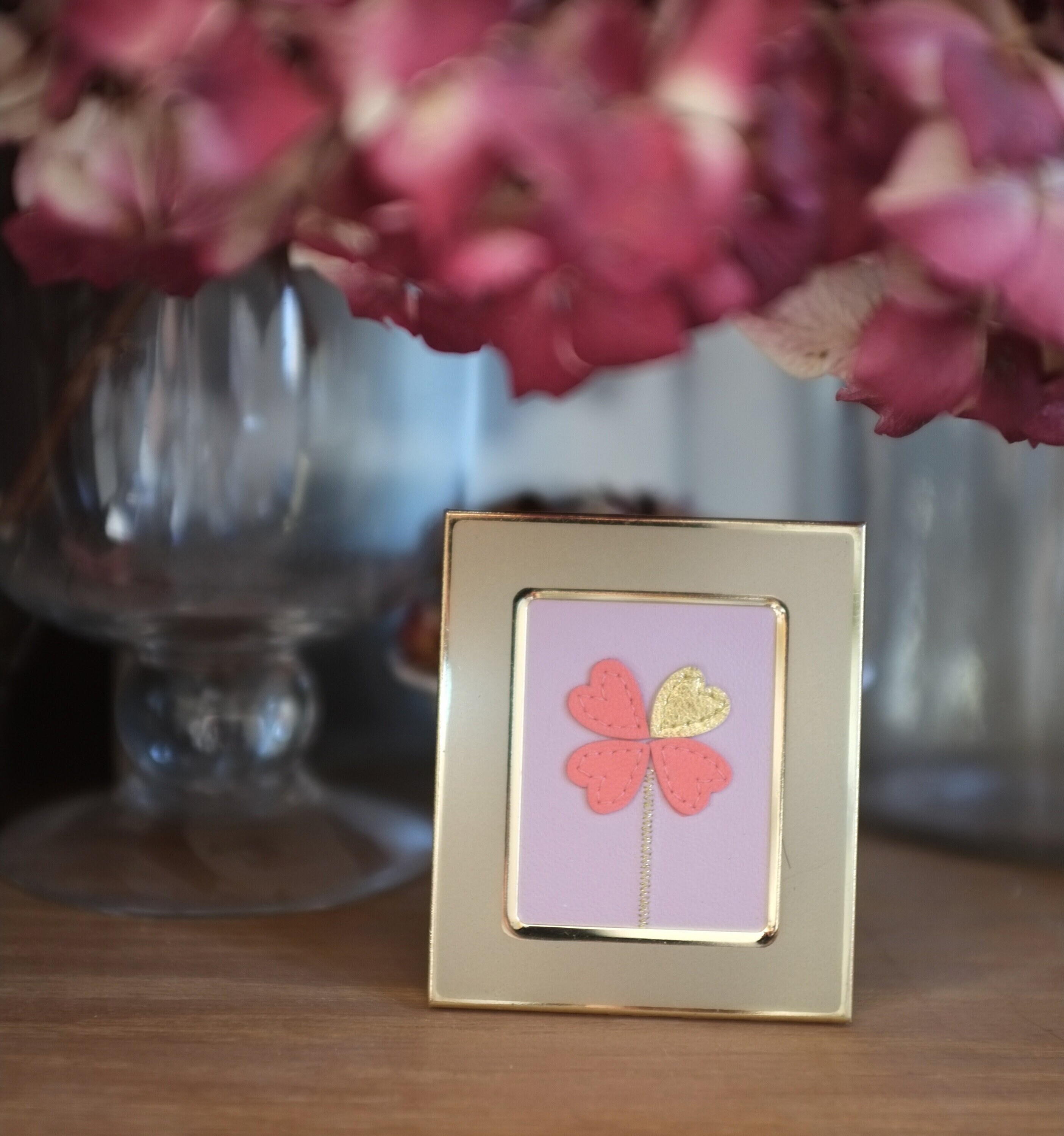 Tableau Trèfle Quatre Feuilles en Cuir