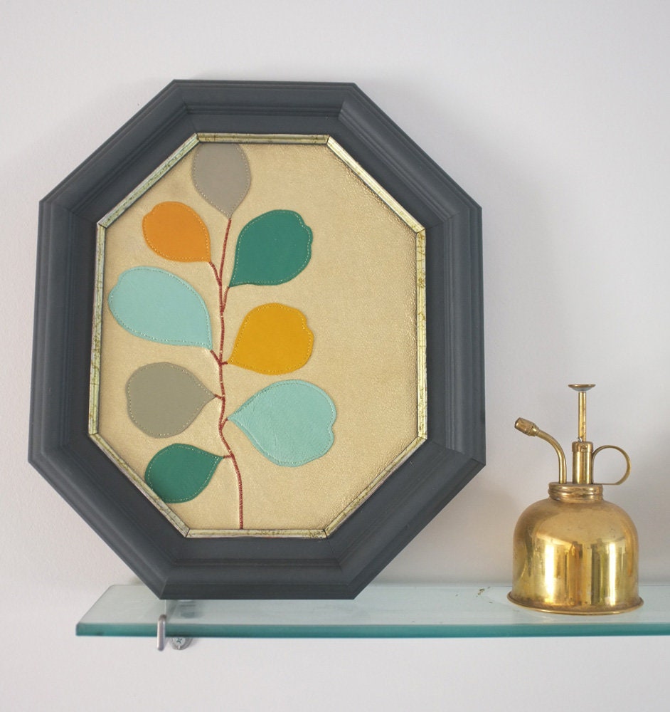 Tableau en Cuir Eucalyptus Pièce Unique