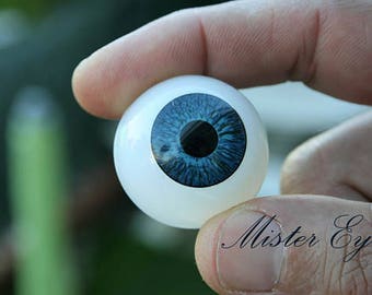 Blue acrylic doll eyes sizes 8-10-12-14-16-18-20-22-24-30 mm