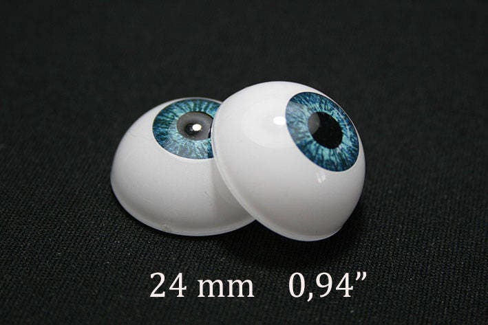 18 mm Half Round reborn poupée Optique Acrylique yeux-Vert 20 mm 22 mm 