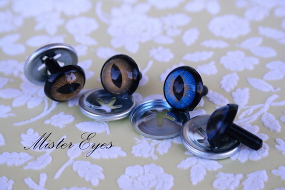 Ojos de seguridad colores mezclados 12 mm  para oso de peluche muñeca muñeco amigurumi juguete manualidades perro gato animal