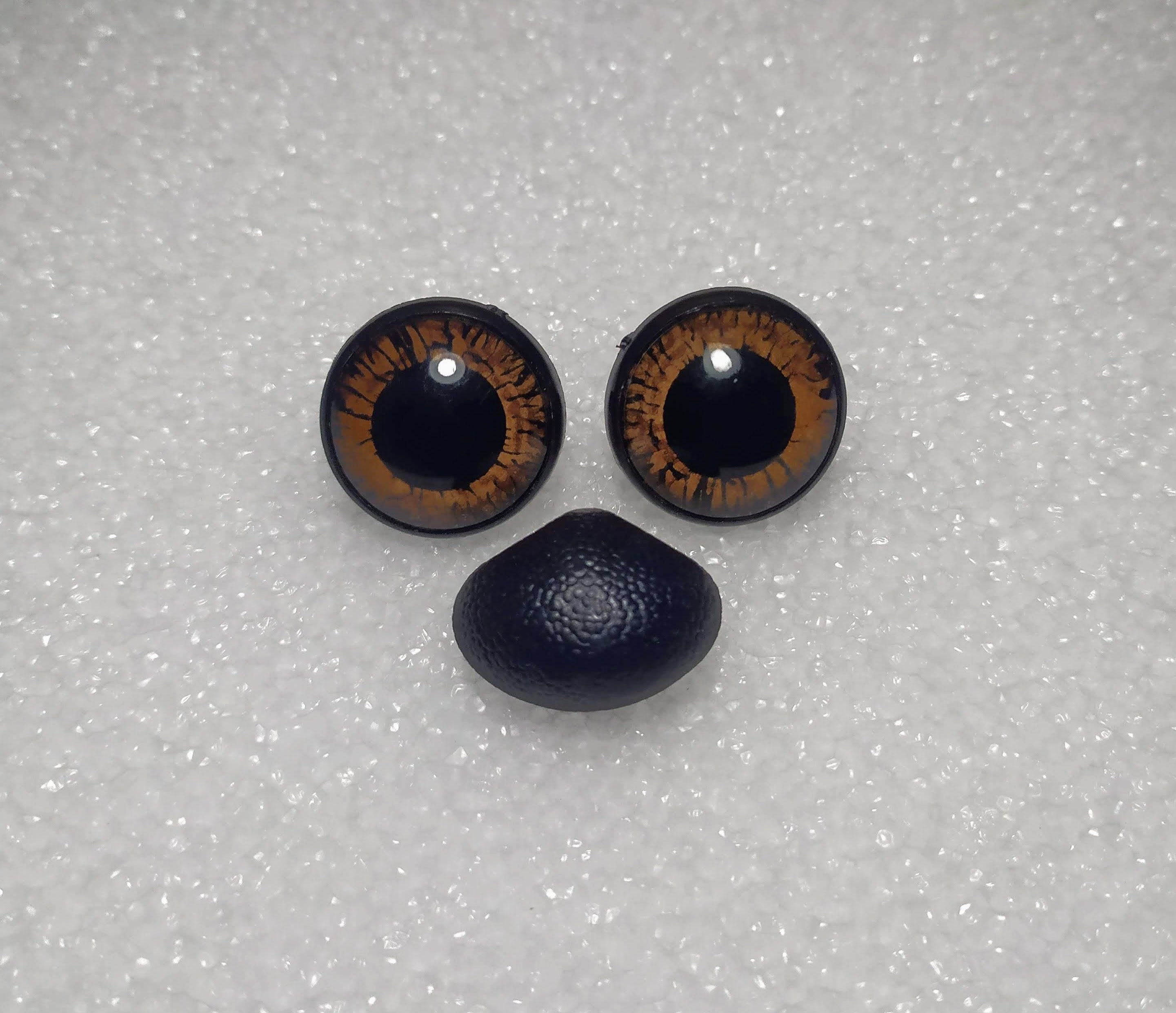 Teddy Bear Eyes and Nose Set 12 Mm 