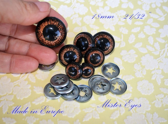 Yeux de sécurité 14 mm peluche poupées amigurumi artisanat