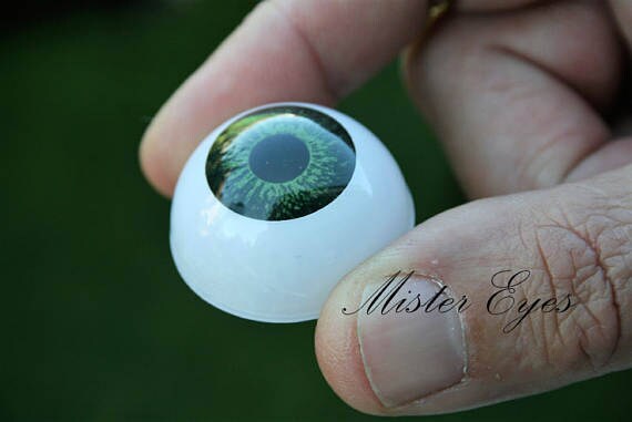 Green acrylic doll eyes sizes 10-12-14-16-18-20-22-24-30 mm