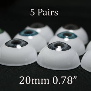 20 mm 0.78&quot; Reborn eyes 5 Pairs doll eyes, bjd eyes, craft eyes, eye for, eyes for
