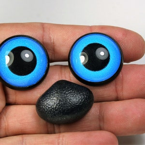 Safety Eyes 12-14-16-18-20-22-24mm for Teddy Bear Doll Amigurumi Doll Crochet Toy Crafts Plastic Animal Cat