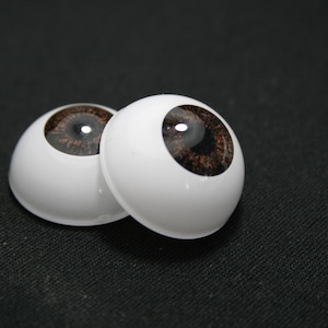 Brown acrylic doll eyes sizes 8-10-12-14-16-18-20-22-24 mm