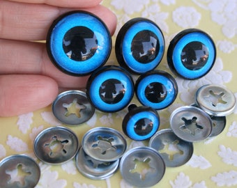 Ojos de seguridad  12-14-16-18-20-22-24-26mm para oso de peluche muñeca muñeco amigurumi crochet juguete manualidades  gato animal plástico