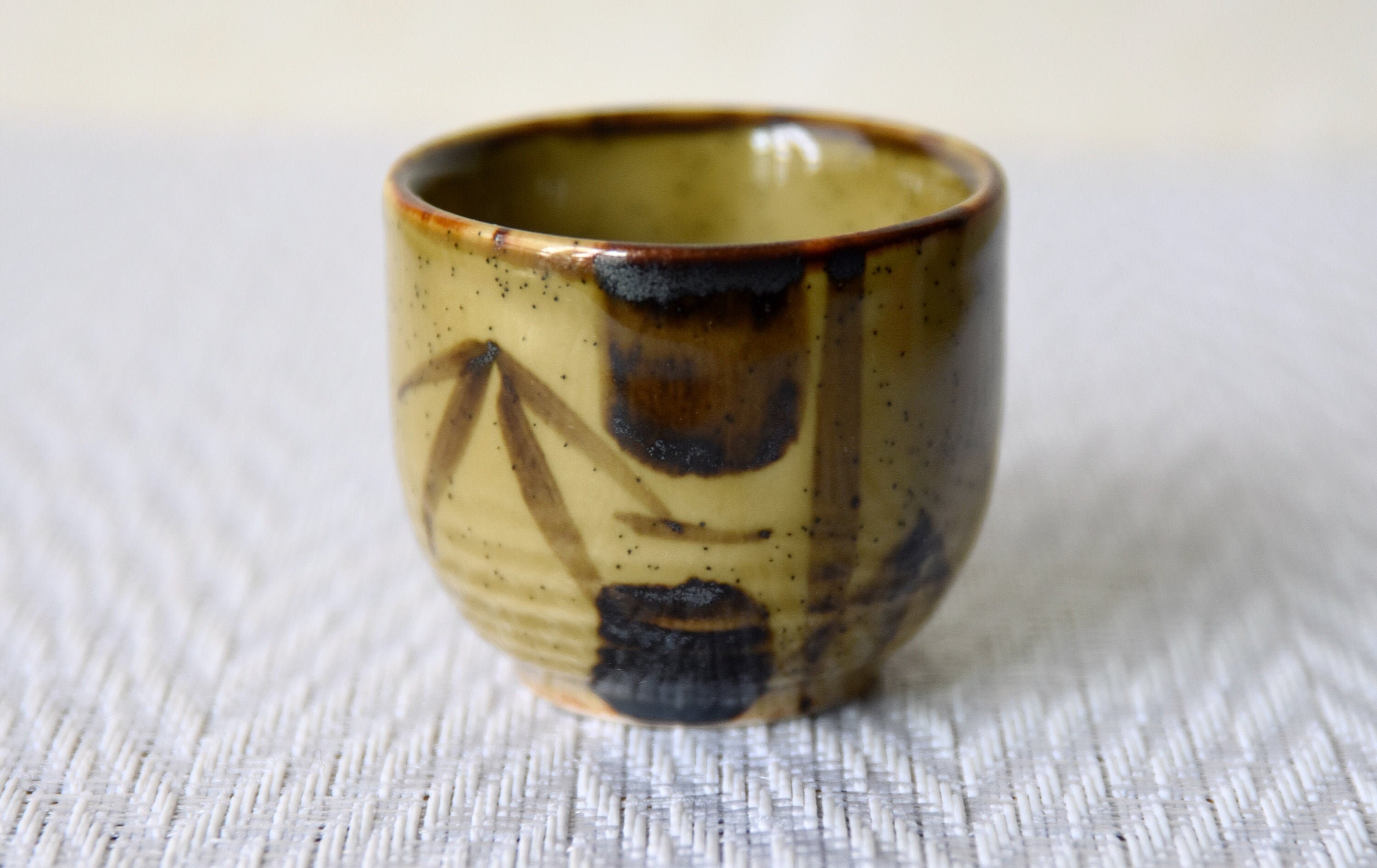 Japanese Sake Cup Sakazuki Ochoko Hand Painted Bohemian Rustic Etsy