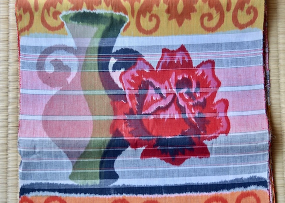 Japanese Retro 100/% Cotton Fabric Koi Print Traditional Kimono Material By Metre