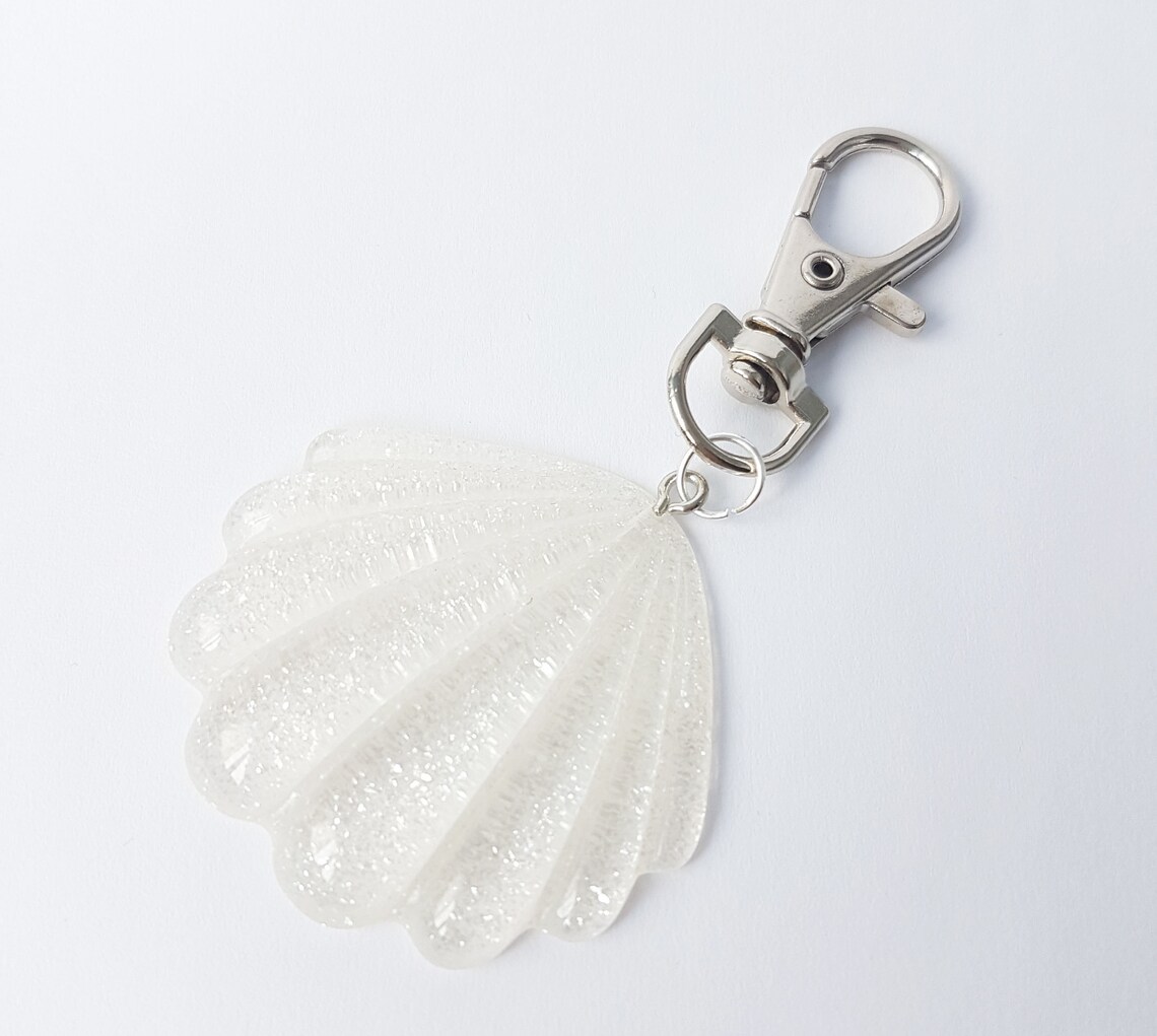 Clear Seashell Bag Charm - Etsy