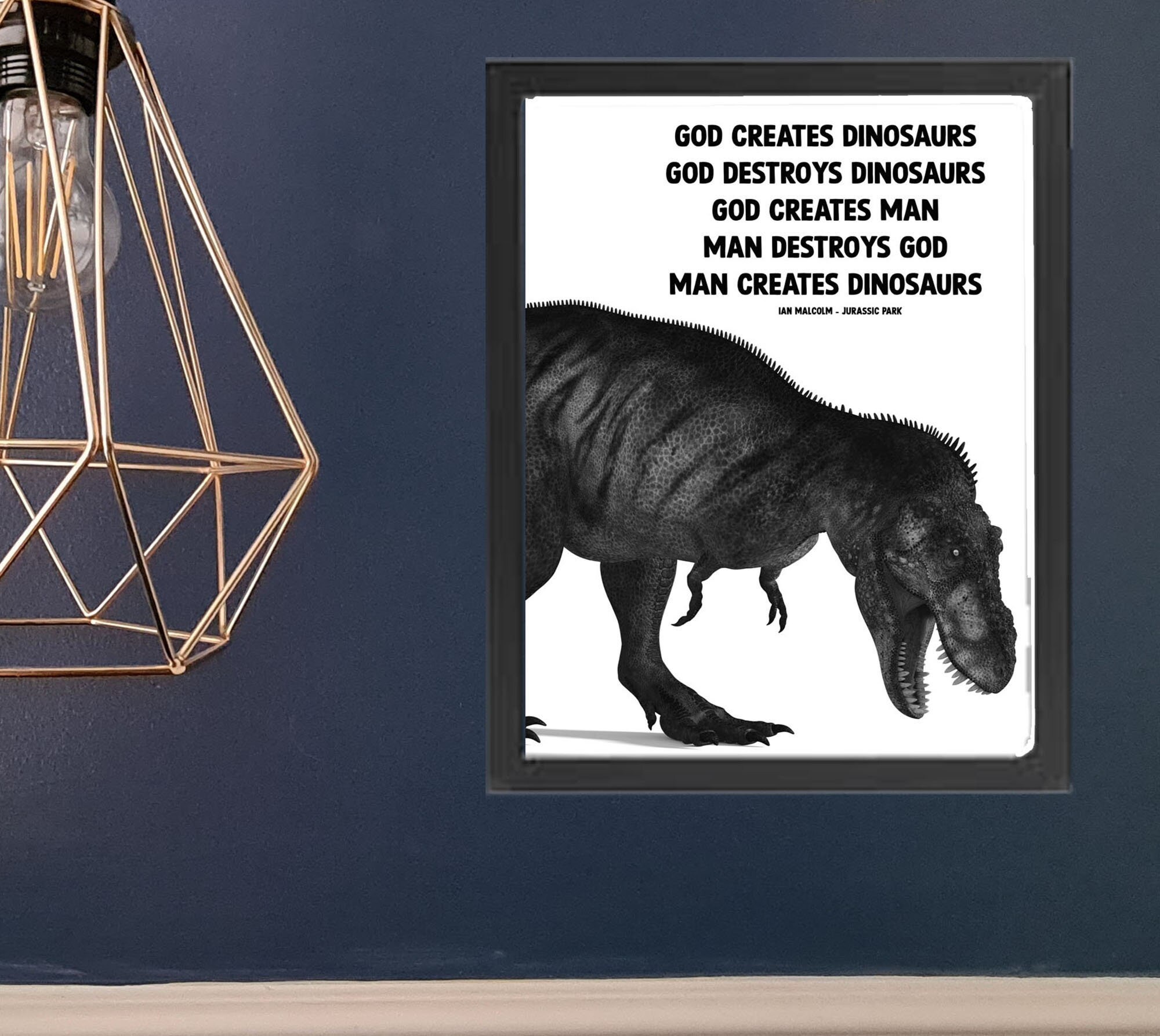 God Creates Dinosaurs Digital Print A4 - Etsy