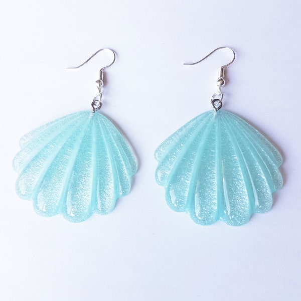 Blue Shell Earrings