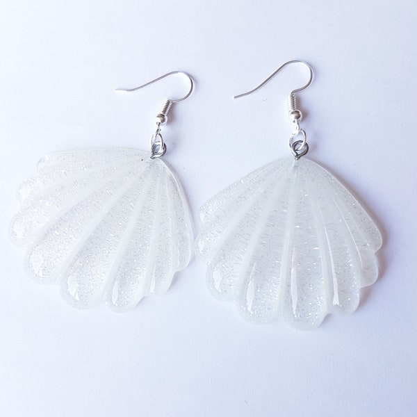 Clear Shell Earrings