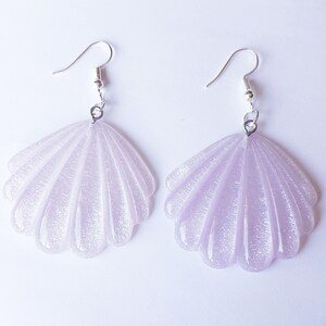 Lilac Shell Earrings