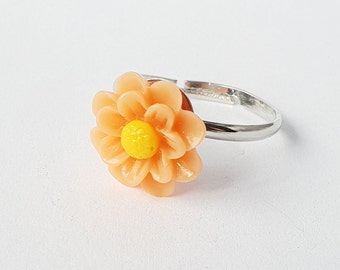 Peach Flower Ring