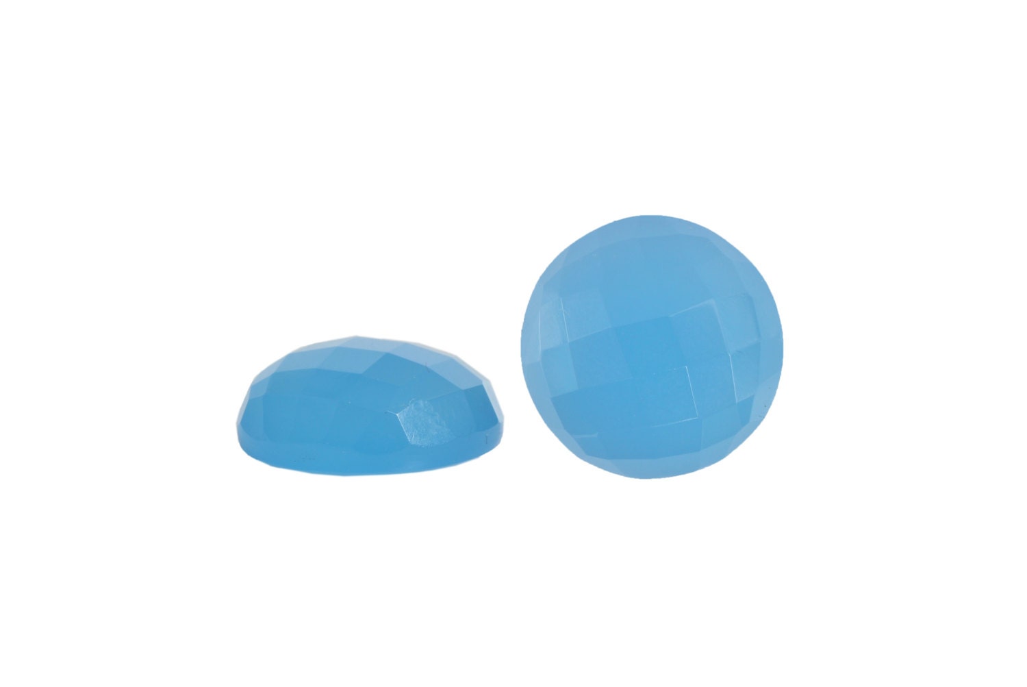 SALE - Blue Chalcedony Cabochon - Round - 6mm - 8mm - 10mm - 16mm - G…