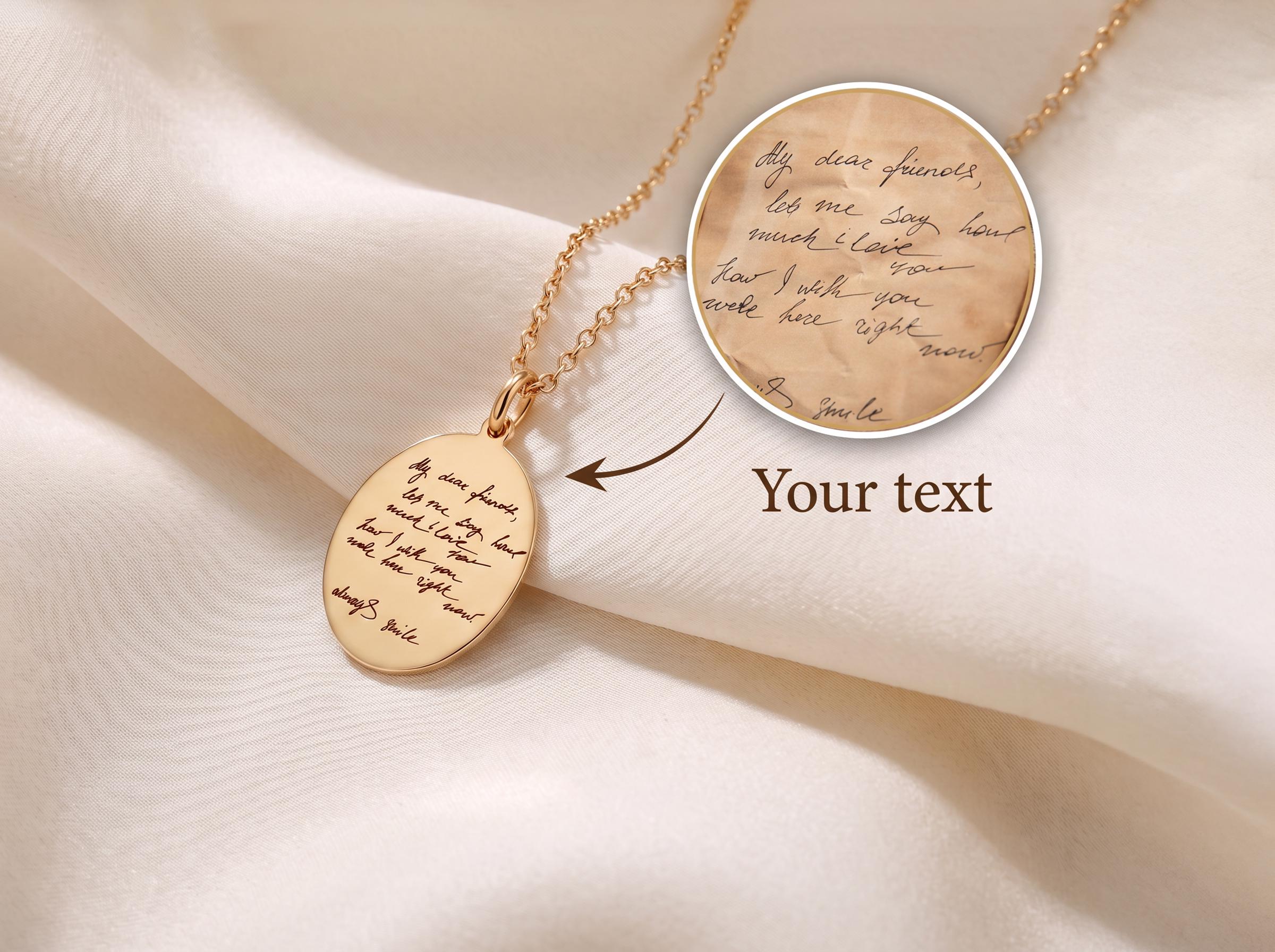 Handwriting jewelry customized - Etsy 日本