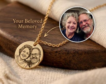 Custom Potrait Jewelry · Memorial Necklace · Photo & Engraving Pendant · Personalized Moment