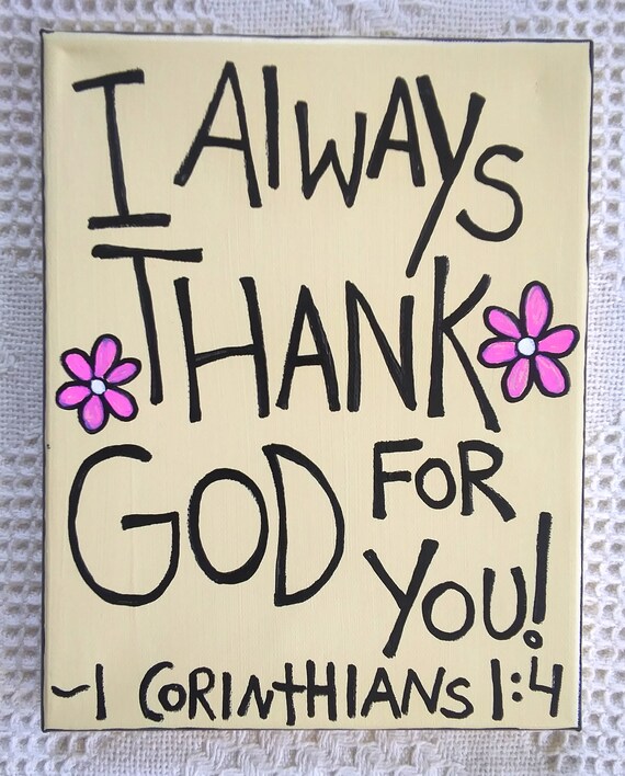 I Always Thank God For You 8x10 Etsy