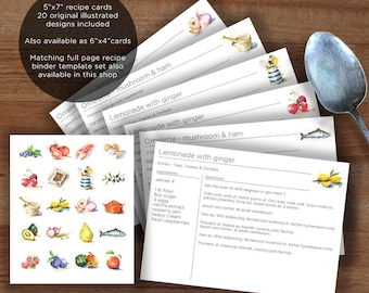 5x7 recipe card template