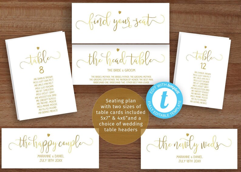 Wedding Reception Seating Plan Ideas Easy To Customize Editable