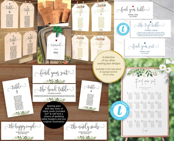 Wedding Seating Chart Kit