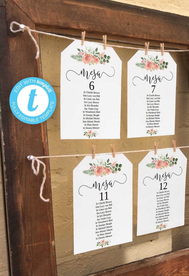 Wedding Table Seating Chart Ideas