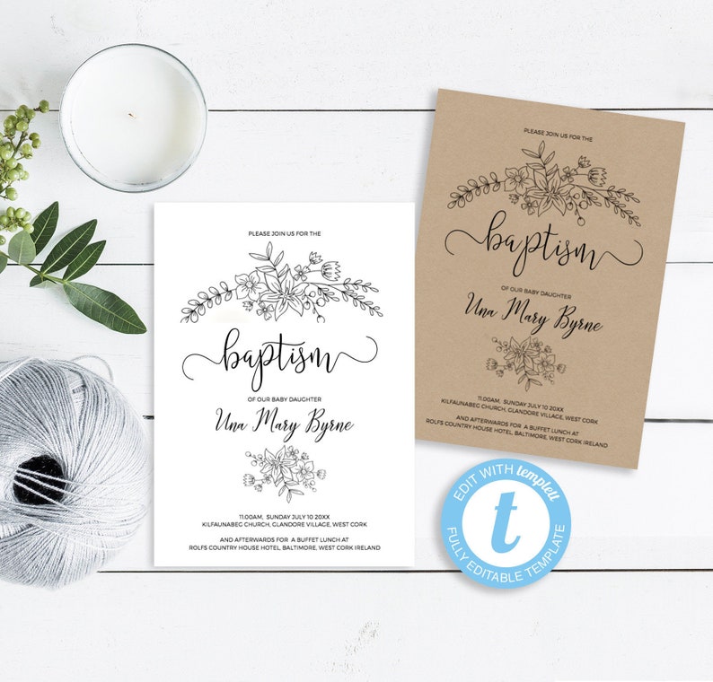 Naming Ceremony Invitation Template PDF Template