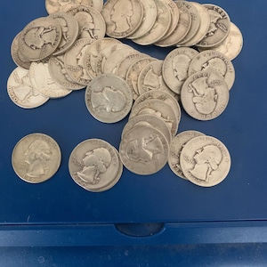 90% Silver Washington Quarters (1934-1964) - random date and grade