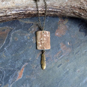 Footprint Necklace, Pawprint Necklace, Elk Antler Necklace, Antler Jewelry