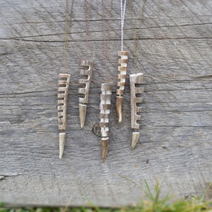 Carved Antler Necklace, Deer Antler Jewelry, Hippie Antler Necklace, Authentic Antler