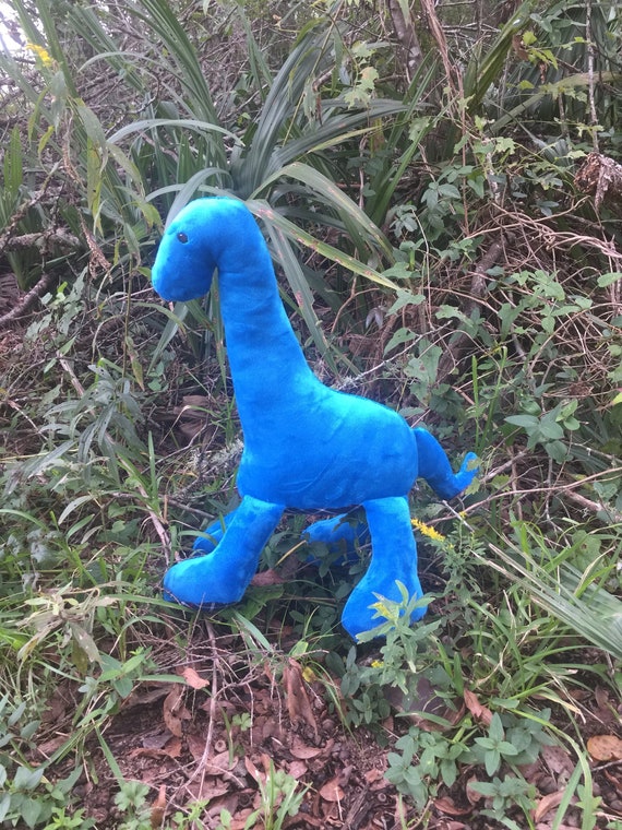 blue dinosaur plush toy