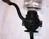 Arcade Crystal Coffee Grinder Wall Mount Antique Coffee Mill