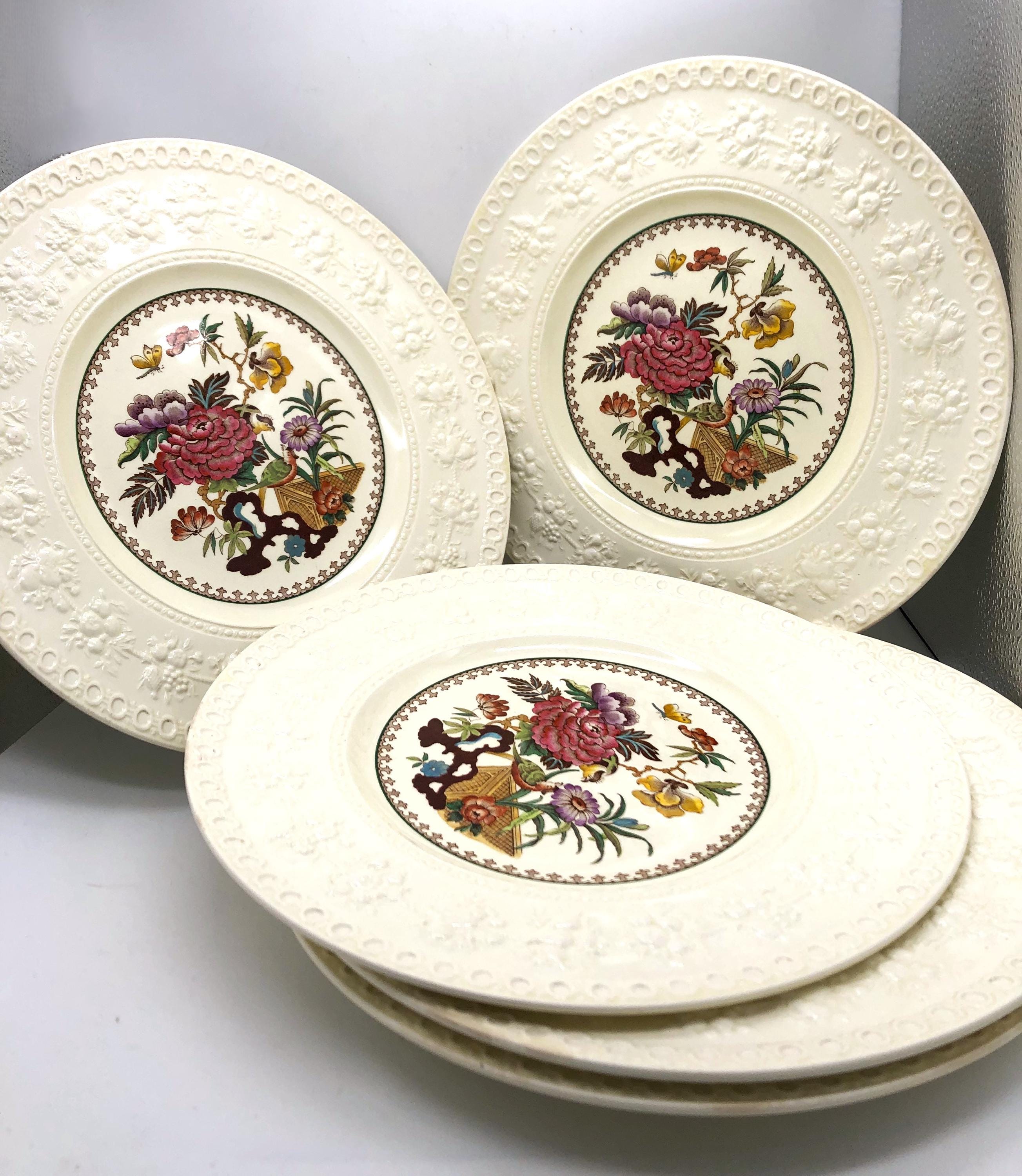 Wellesley Wedgwood Bull Finch Pattern Dinner Plates Set of 5 - Etsy