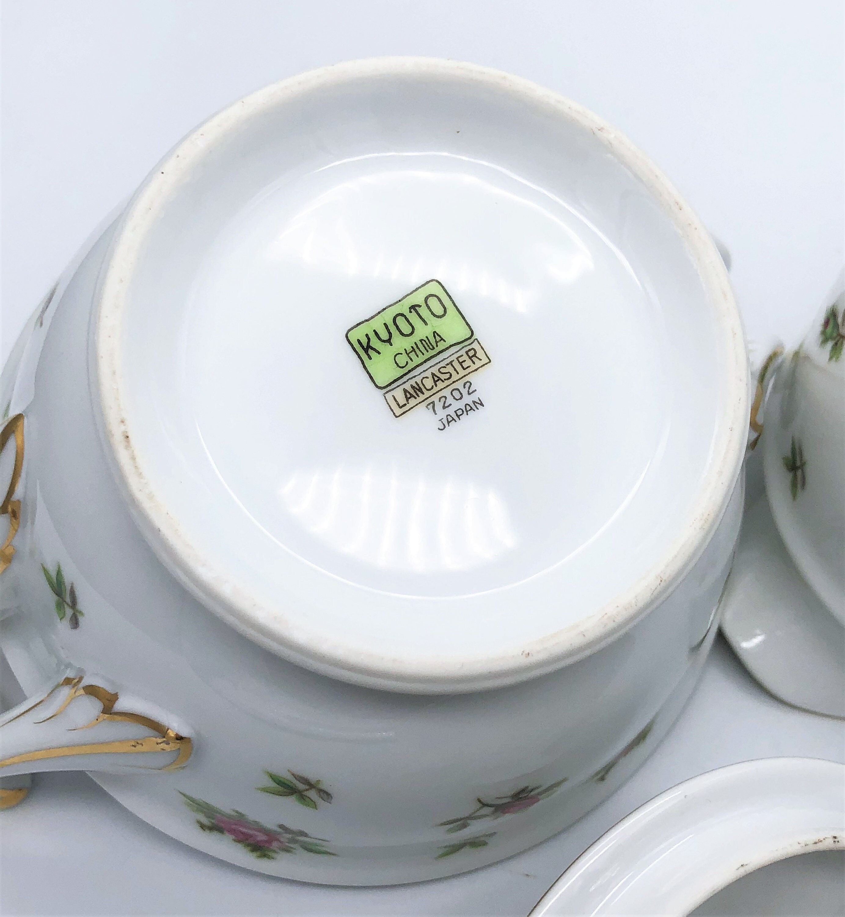 Kyoto China Lancaster Rose Pattern 7202 Creamer and Sugar Etsy