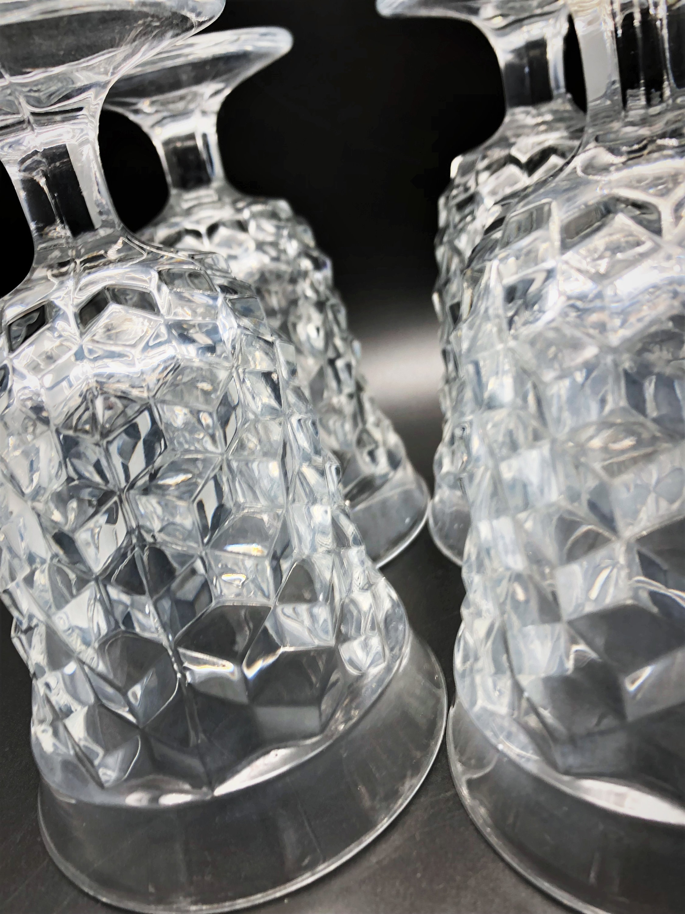 Fostoria American Low Water Goblet Glasses Set of 4 - Etsy