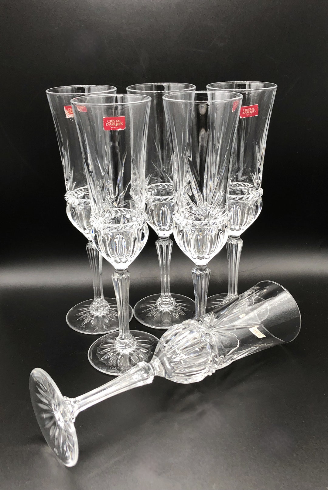 Carthage Pattern Cristal D'arques Carthage Pattern Garanti Plus De 24 Champagne Flutes ...