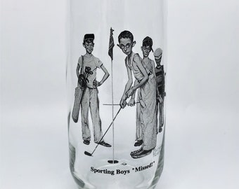 Libbey Tumblers Norman Rockwell's Sporting Boys Series Collectors' Edition "Missed!" Sold Individually