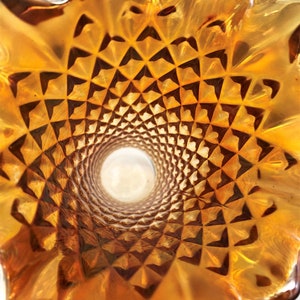 Northwood Carnival Glass 12 Point Diamond Point Pattern Orange Vase - Etsy