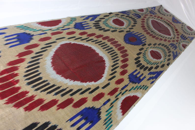 Silk Fabric,Hand Woven Fabric,FB 834. Ikat Upholstery Fabric,Ikat Ikat Fabric By The Yard Silk Ikat Fabric